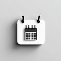 minimalistich monochroom stylish icon for a calender